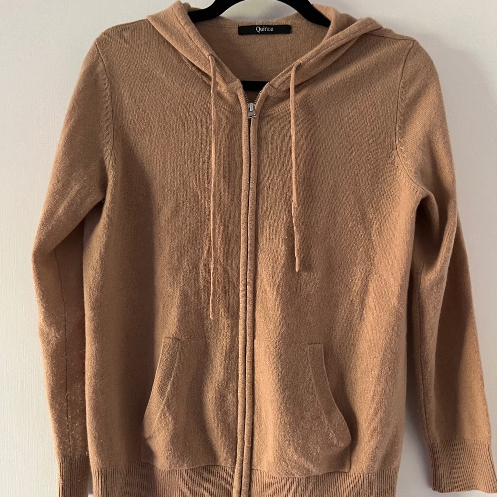 Quince Cashmere Zip-Up Hoodie